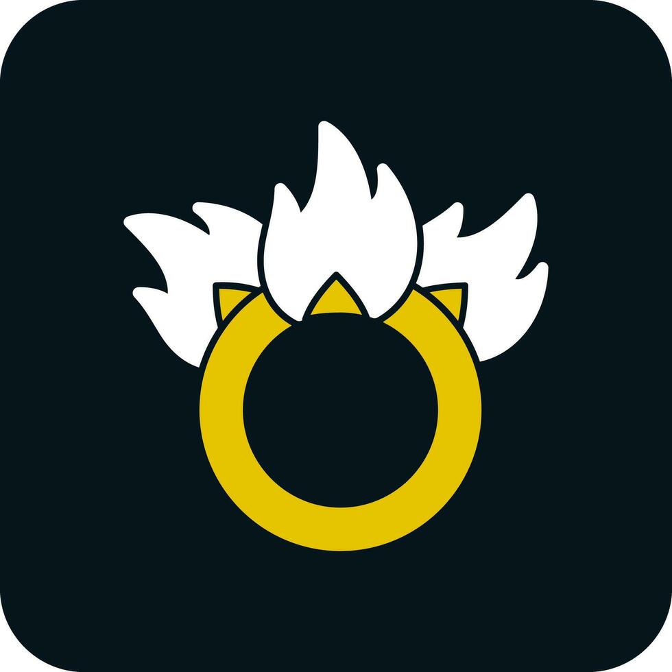 diseño de icono de vector de anillo de fuego