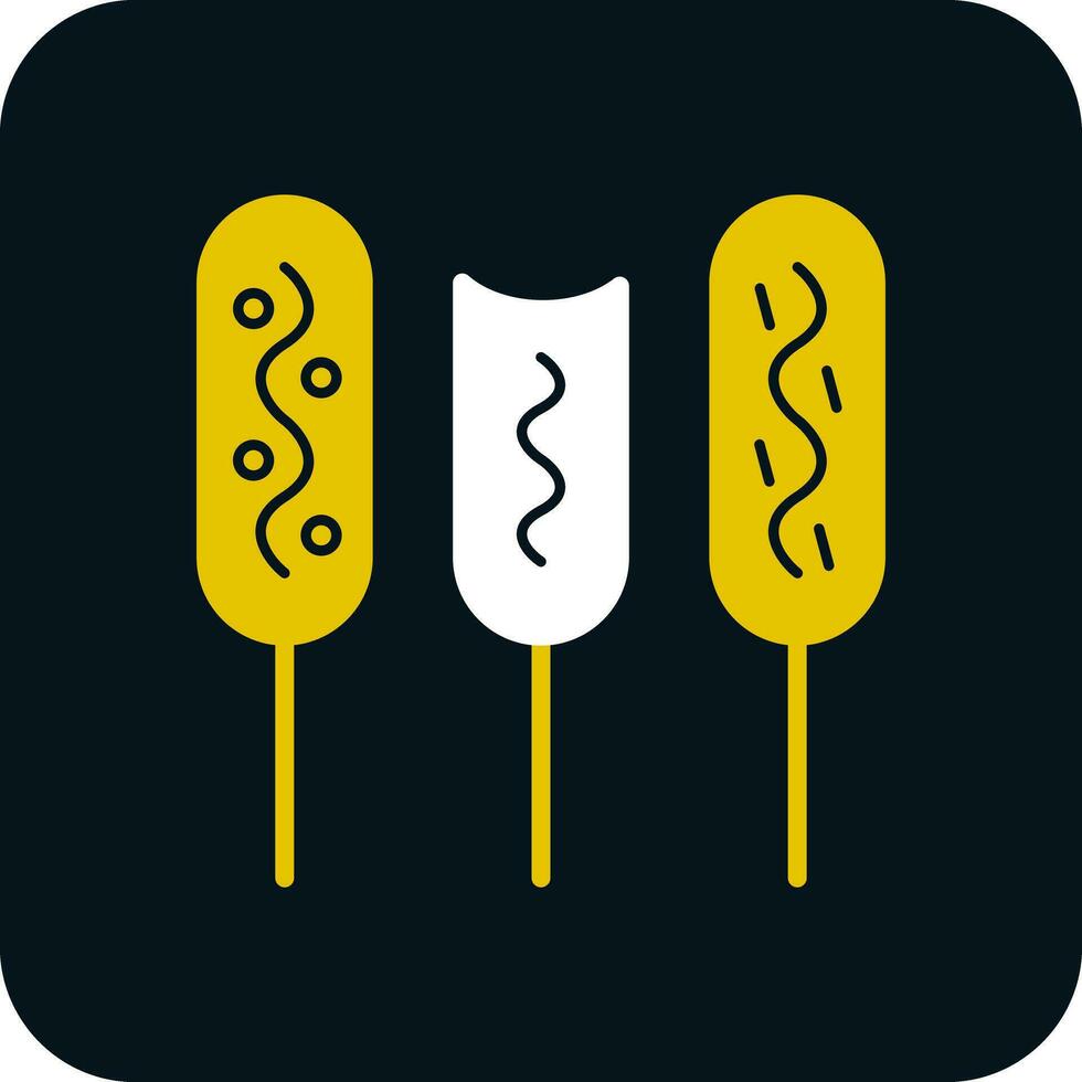 Corn dog Vector Icon Design