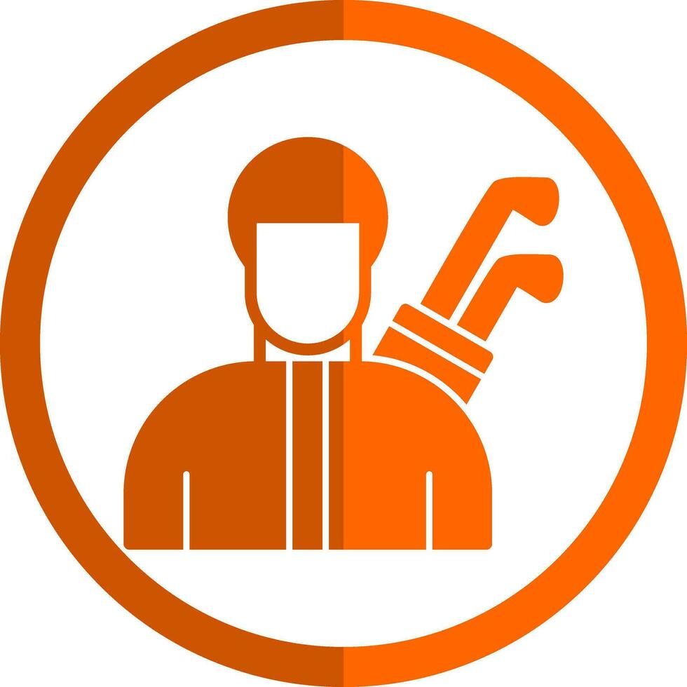 Golfer Vector Icon Design