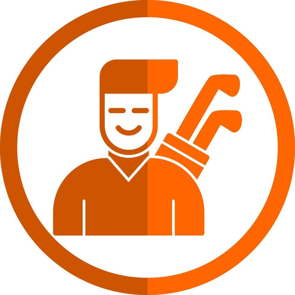 Golfer Vector Icon Design
