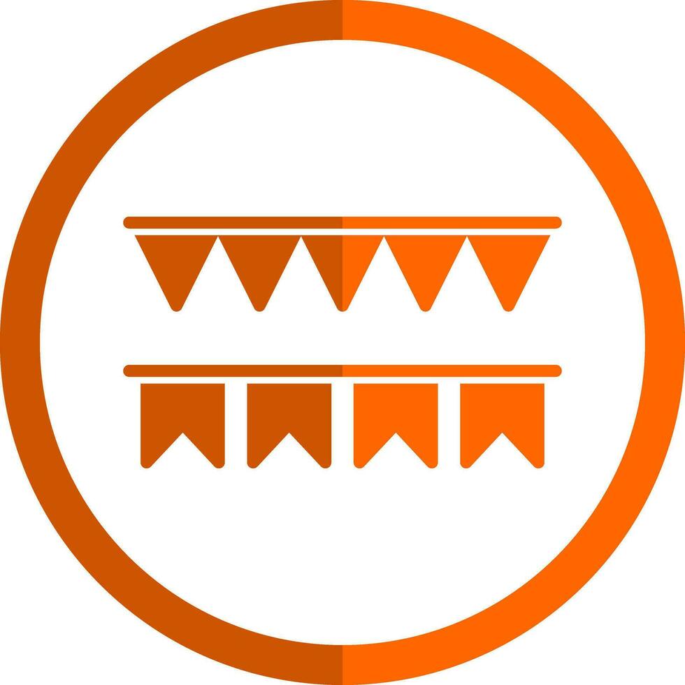 Decorative flag Vector Icon Design