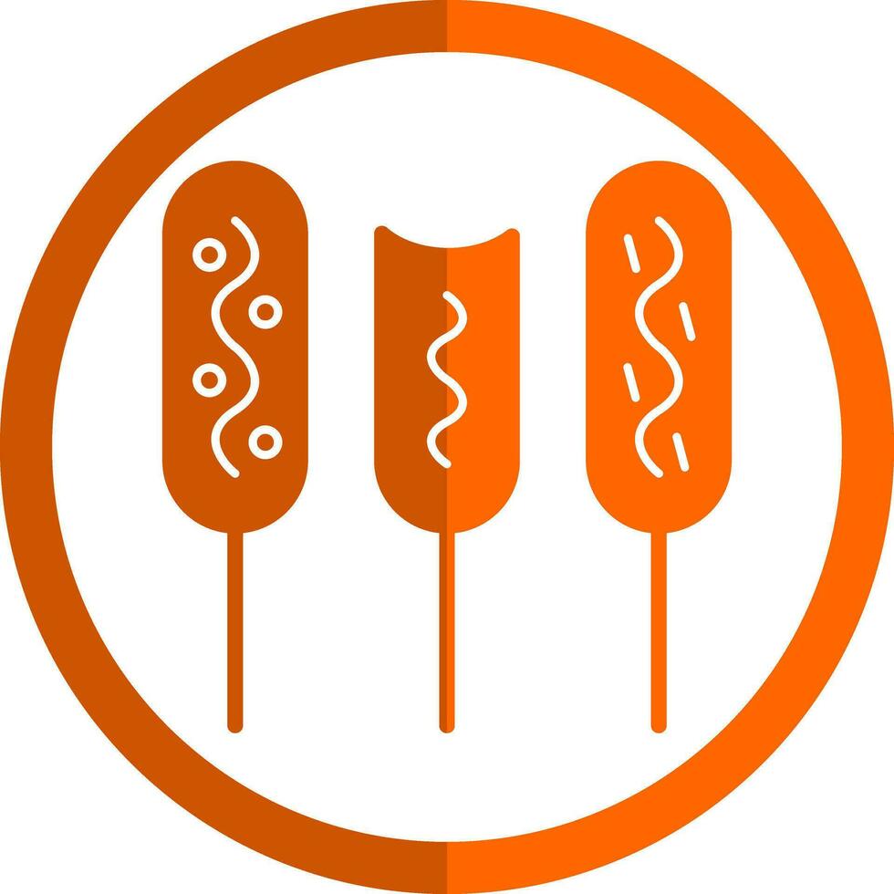 Corn dog Vector Icon Design
