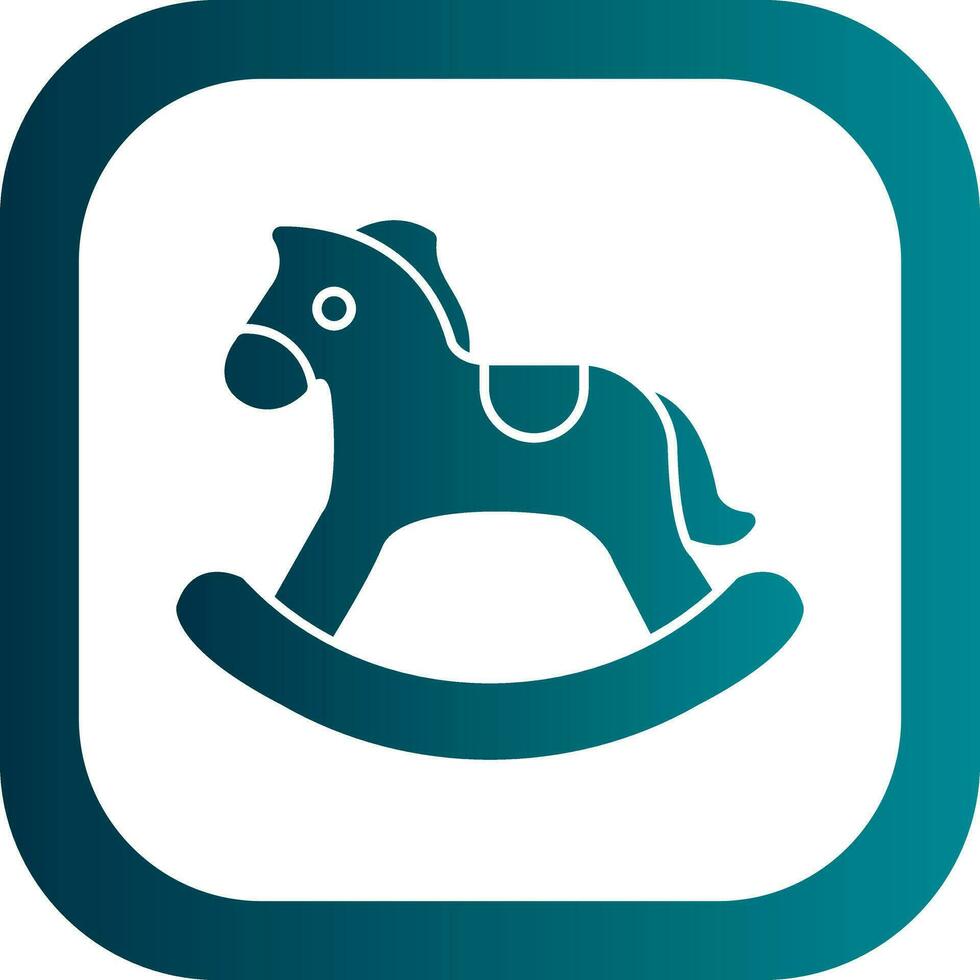 Rocking horse Vector Icon Design