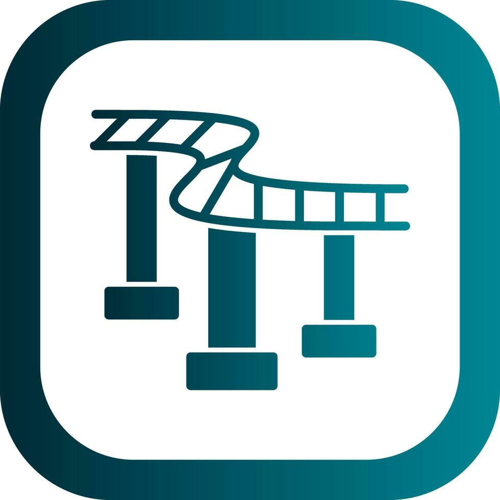 Roller coaster Vector Icon Design