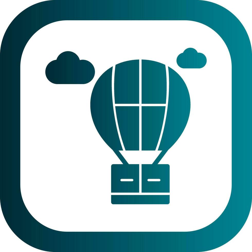 Hot air balloon Vector Icon Design