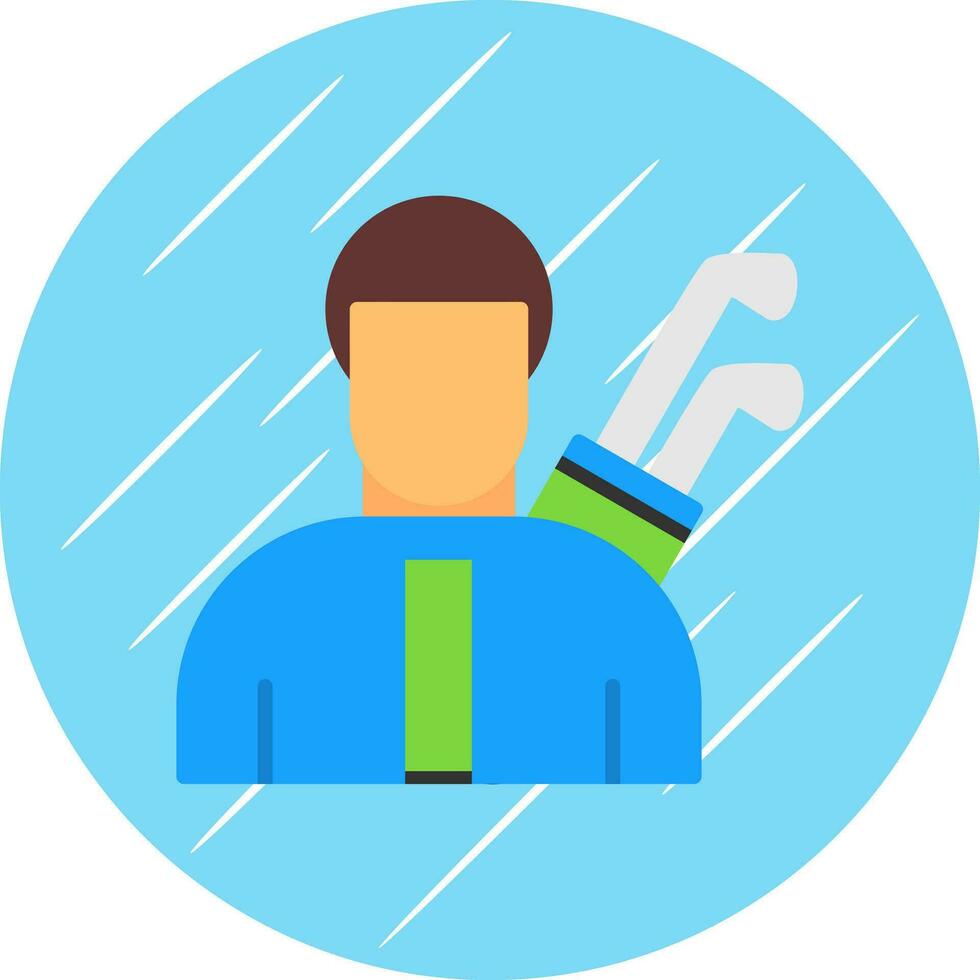 Golfer Vector Icon Design