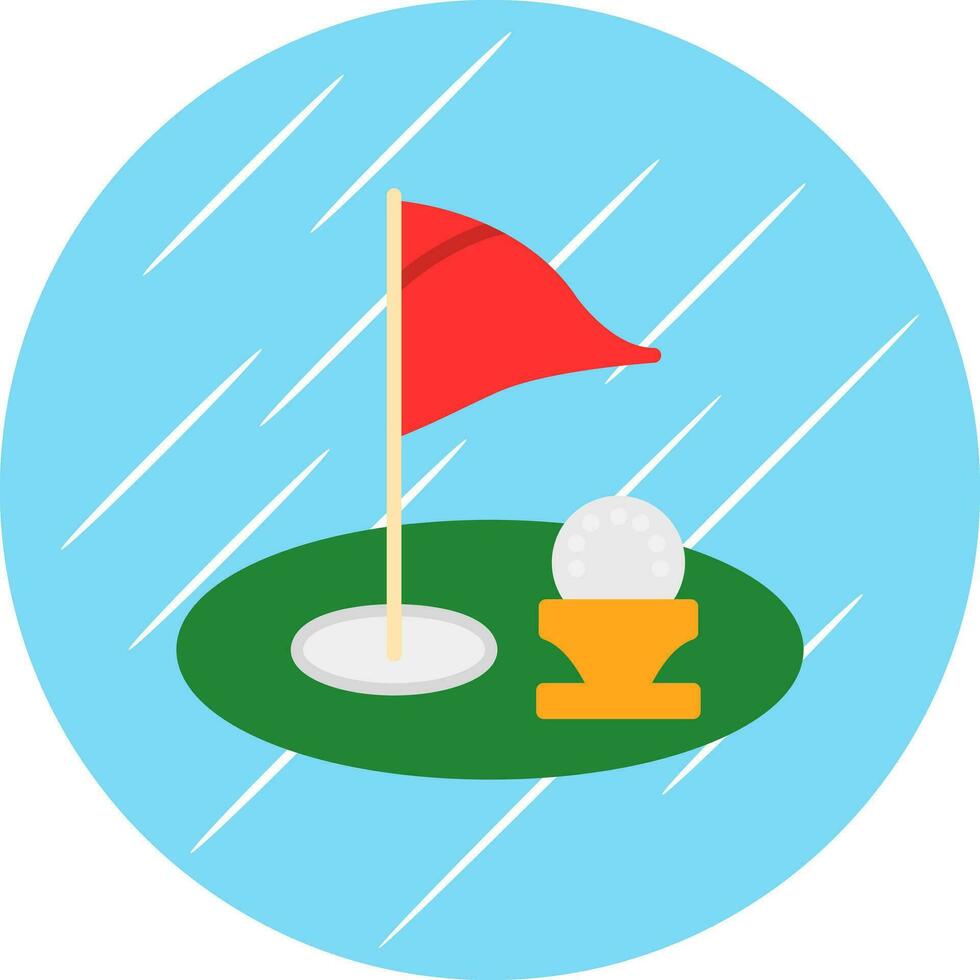 Golf hole Vector Icon Design