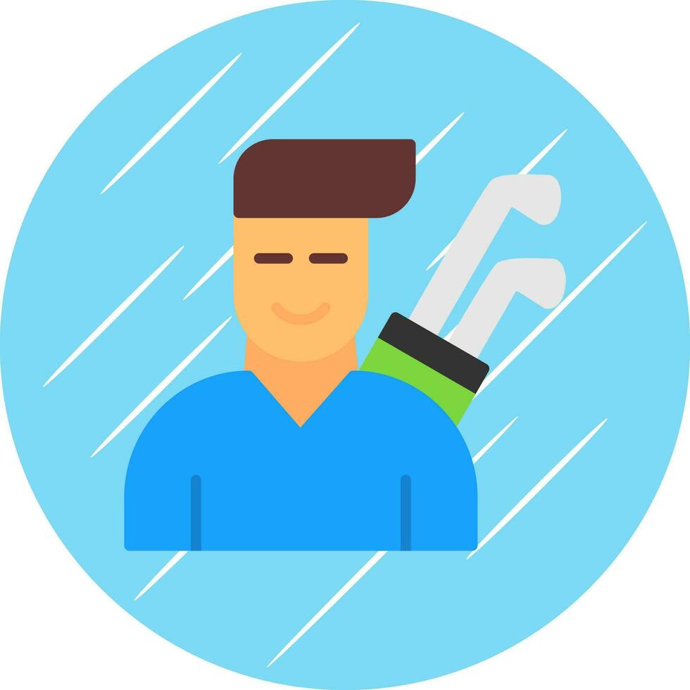 Golfer Vector Icon Design