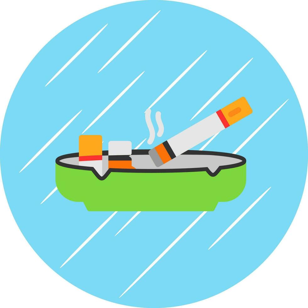 Ashtray Vector Icon Design