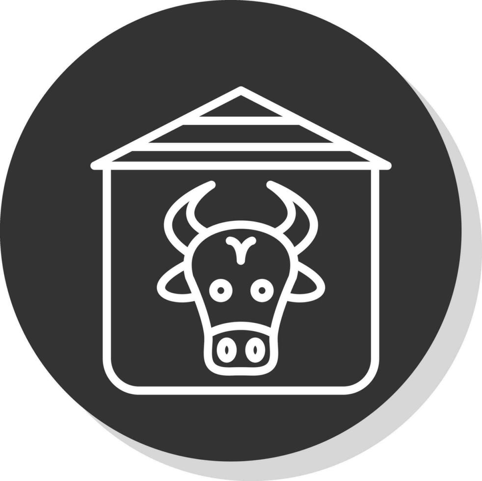 Cowshed Vector Icon Design