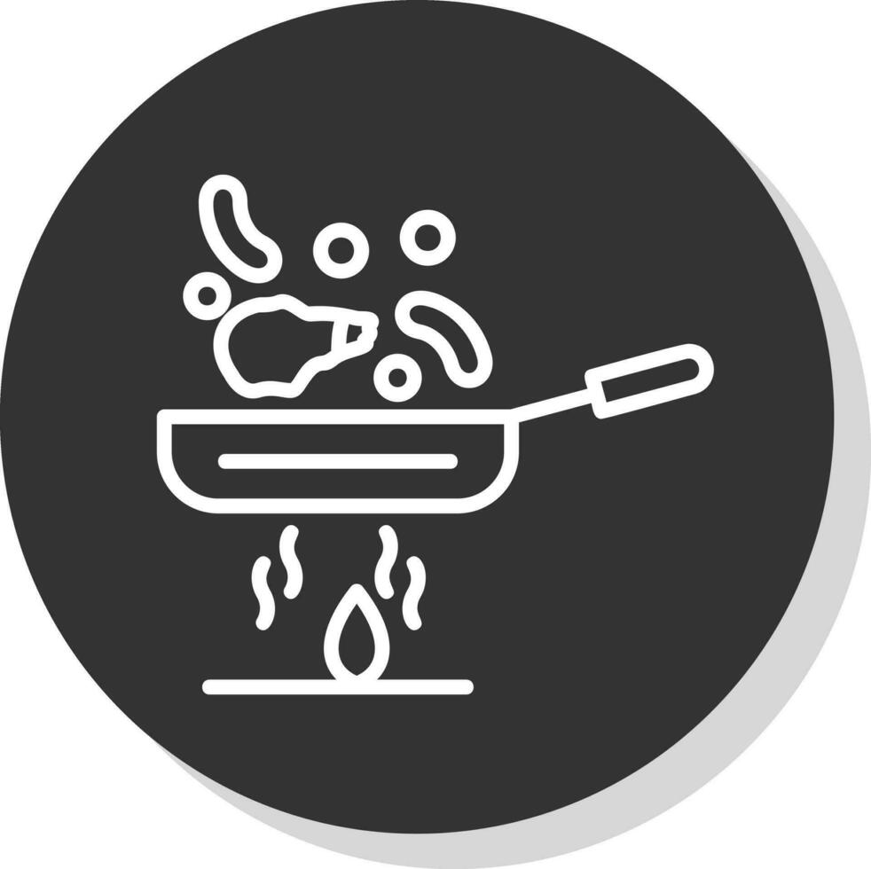 Stir fry Vector Icon Design