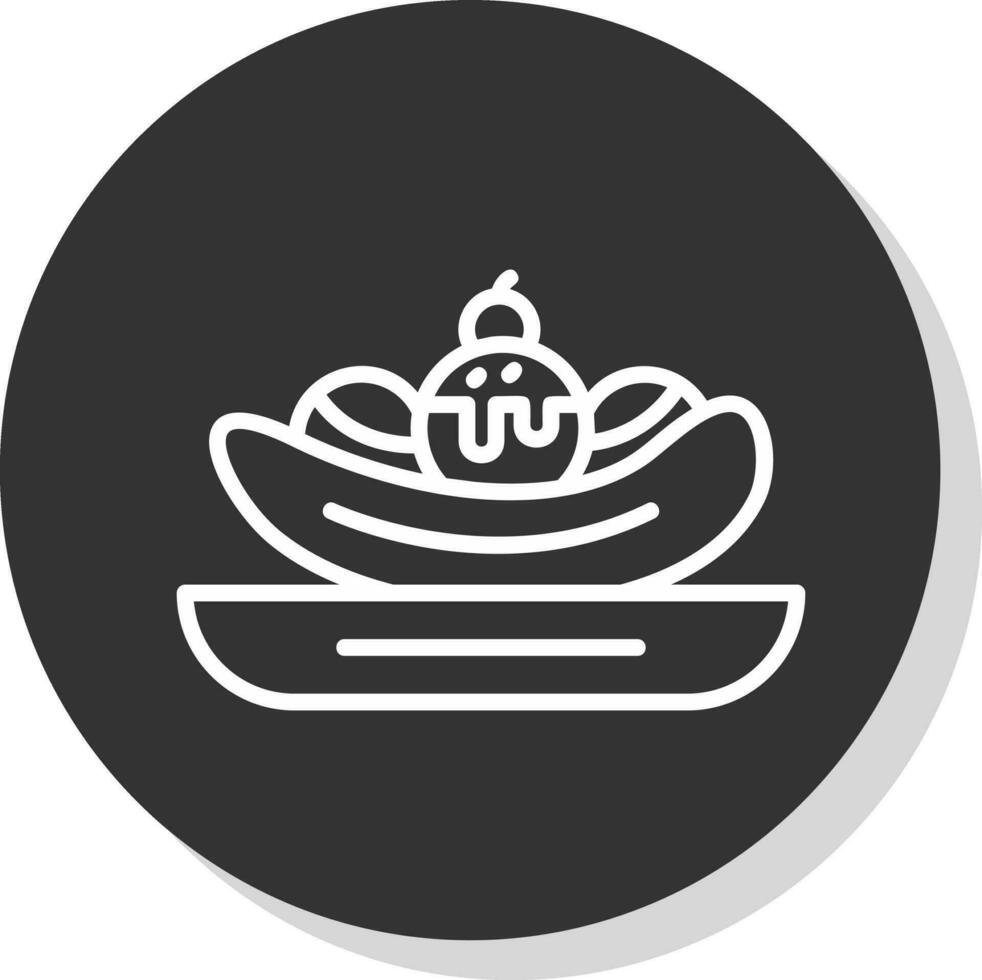 Banana split Vector Icon Design