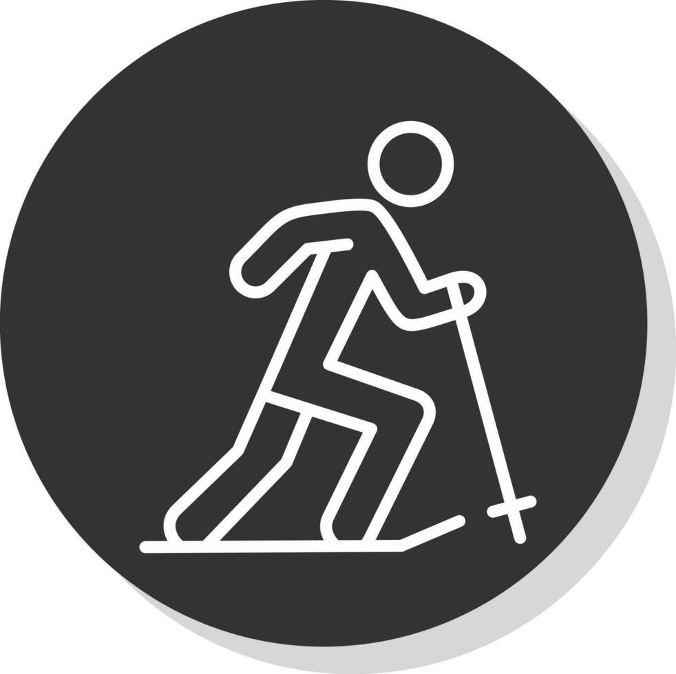 Skier Vector Icon Design
