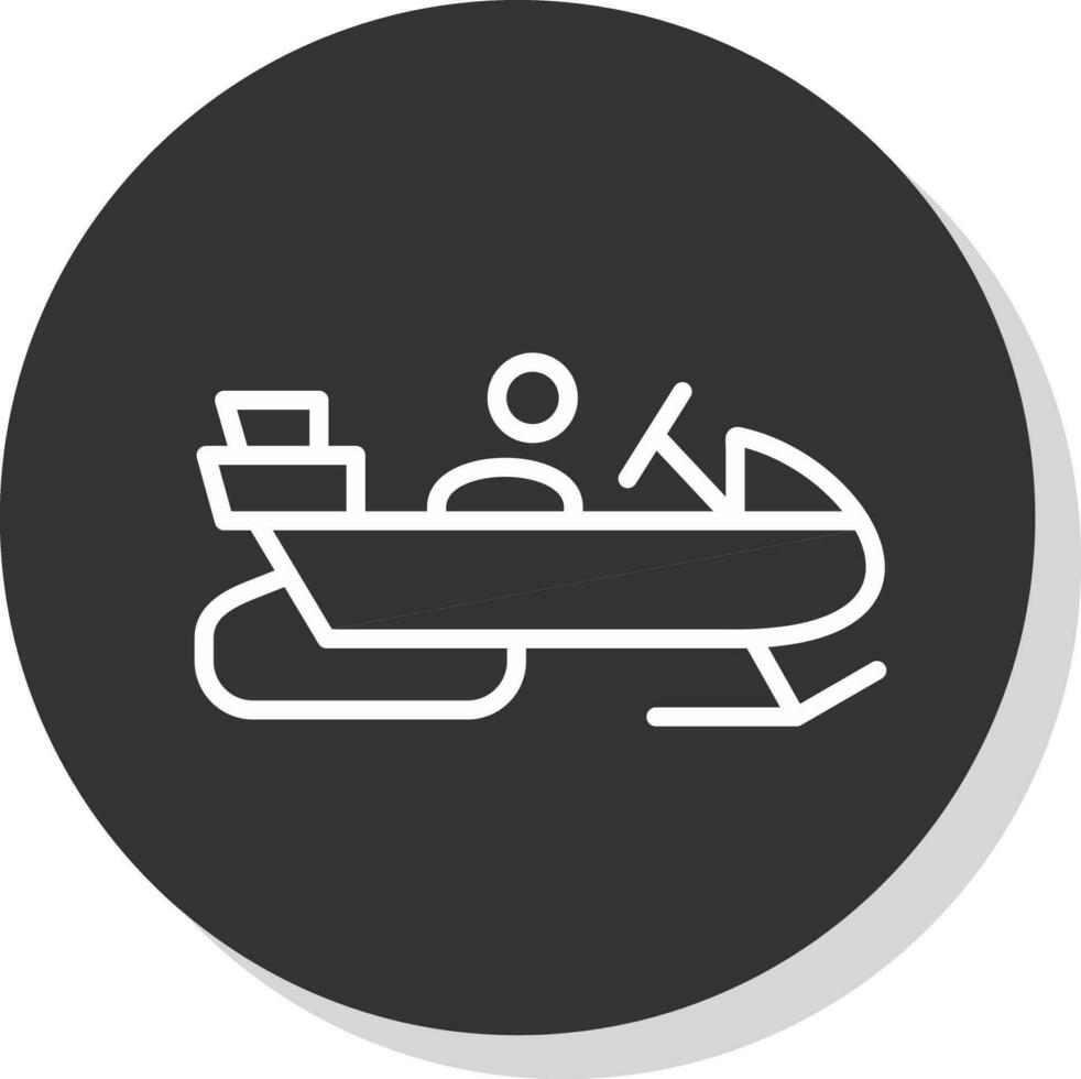 Snowmobile Vector Icon Design
