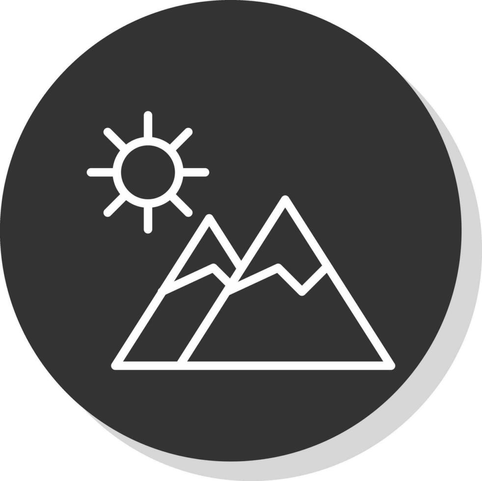 diseño de icono de vector de montañas