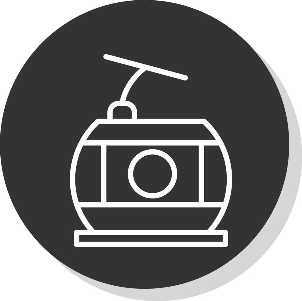 Cable car Vector Icon Design