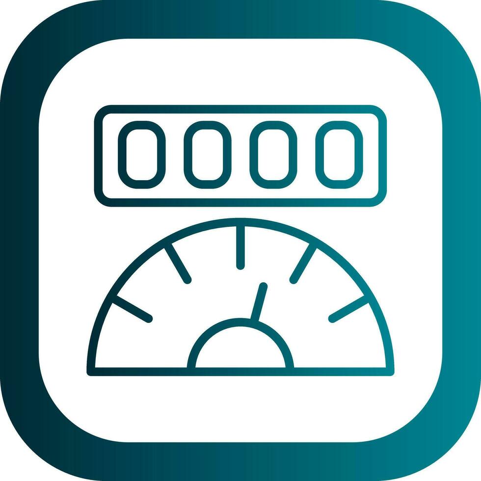 Mileage Vector Icon Design