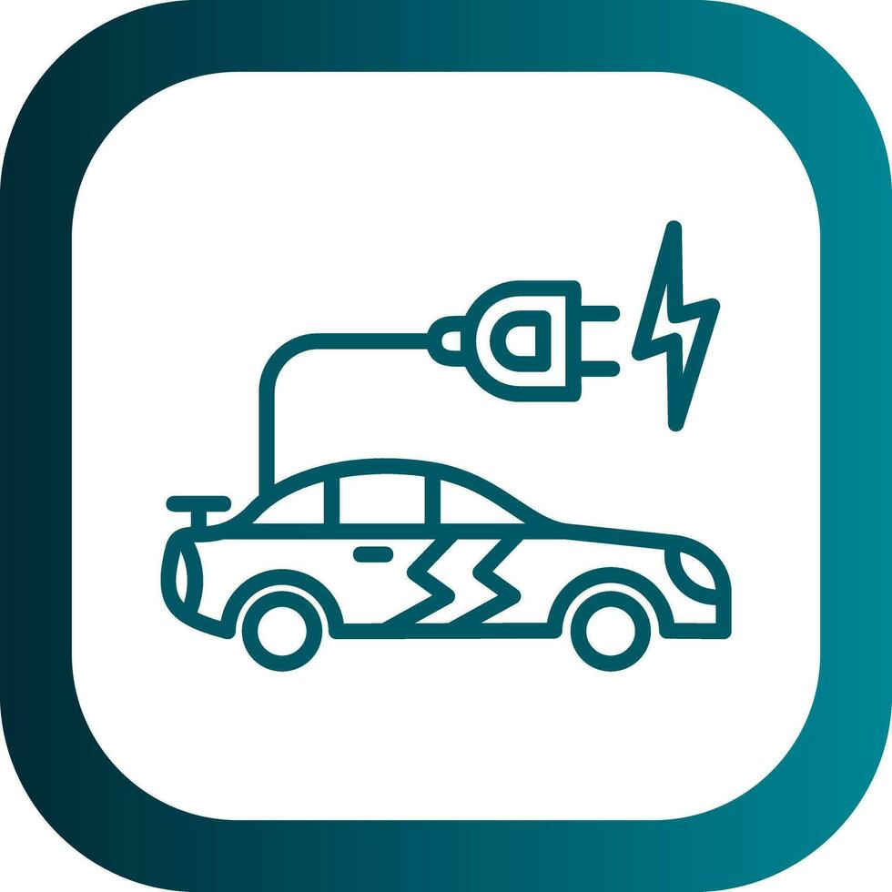 Electric car Vector Icon Design