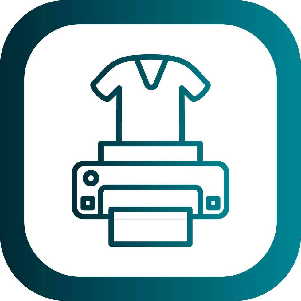 Dtg printer Vector Icon Design