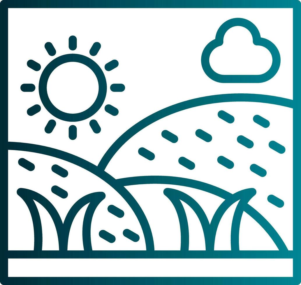 Grassland Vector Icon Design