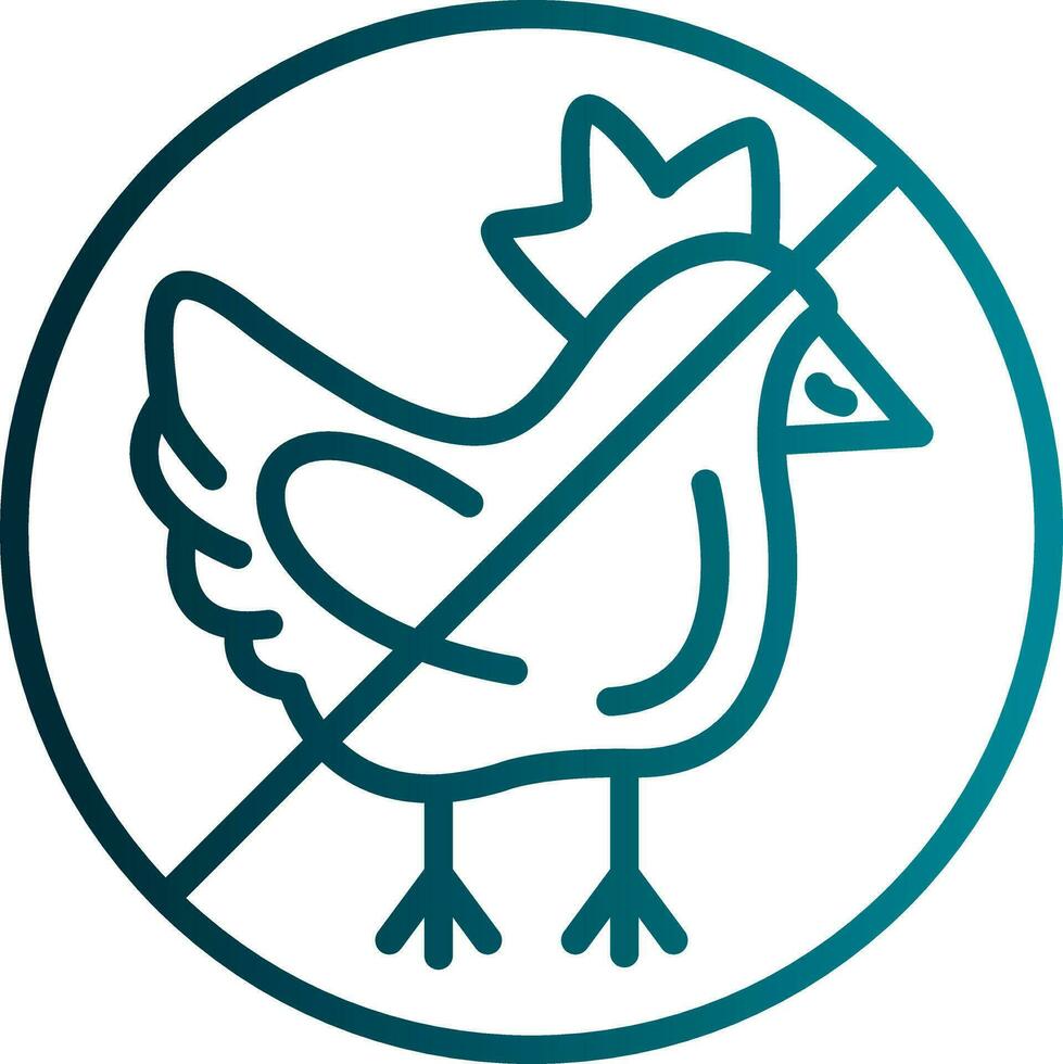 No chicken Vector Icon Design
