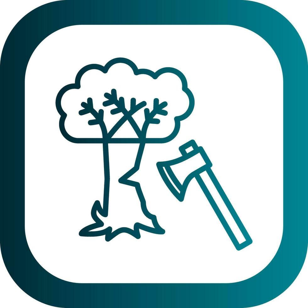 Tree cutting Vector Icon Design