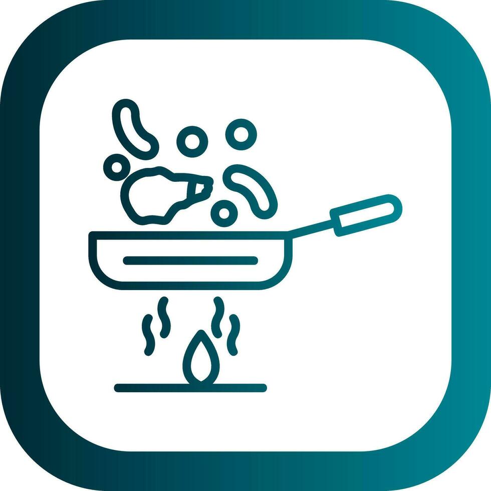 Stir fry Vector Icon Design