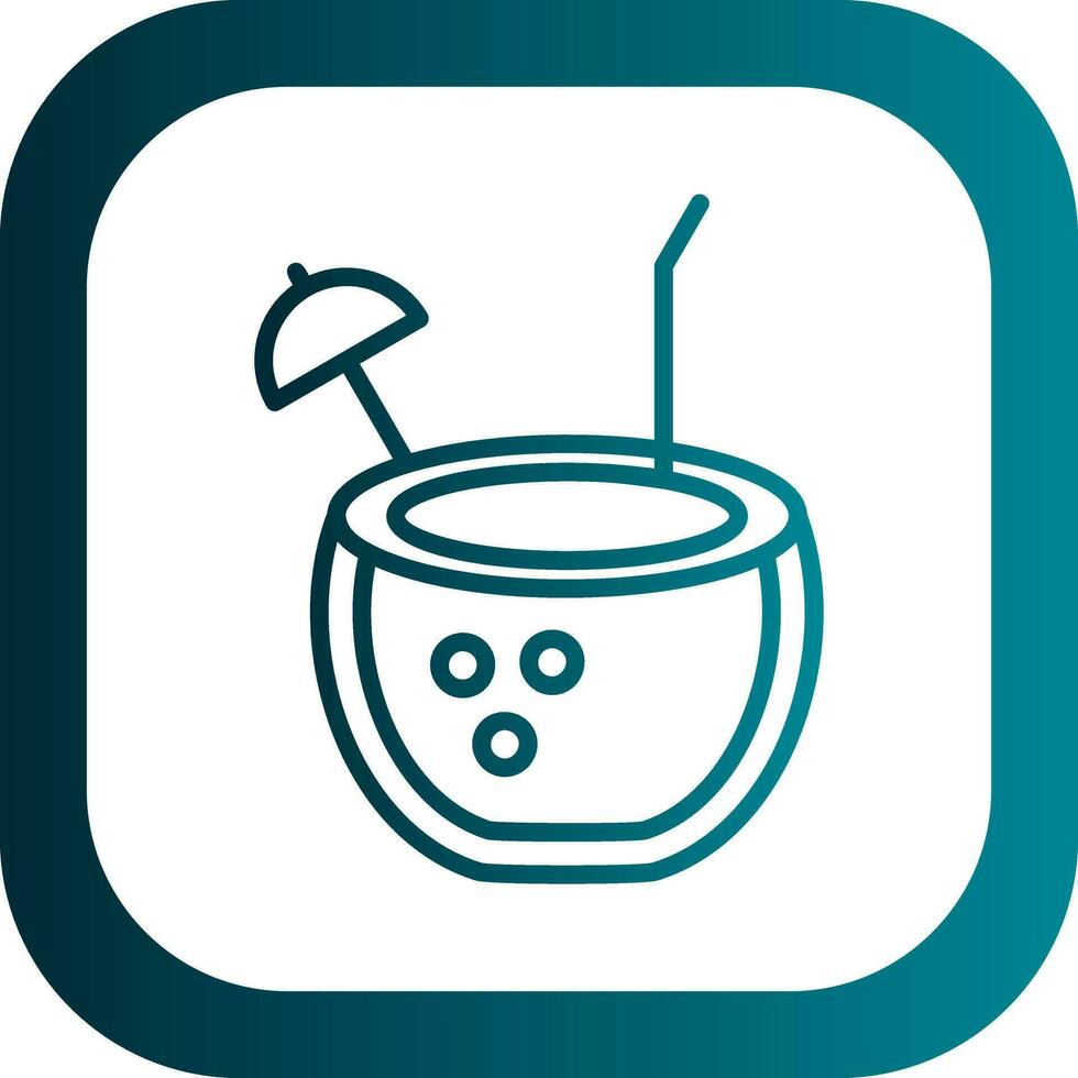Coconut drink Vector Icon Design