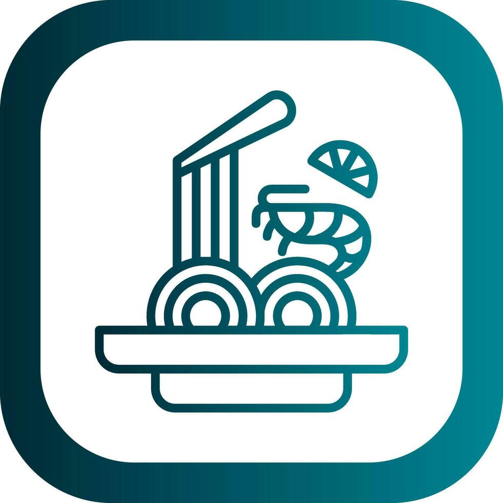 Pad thai Vector Icon Design