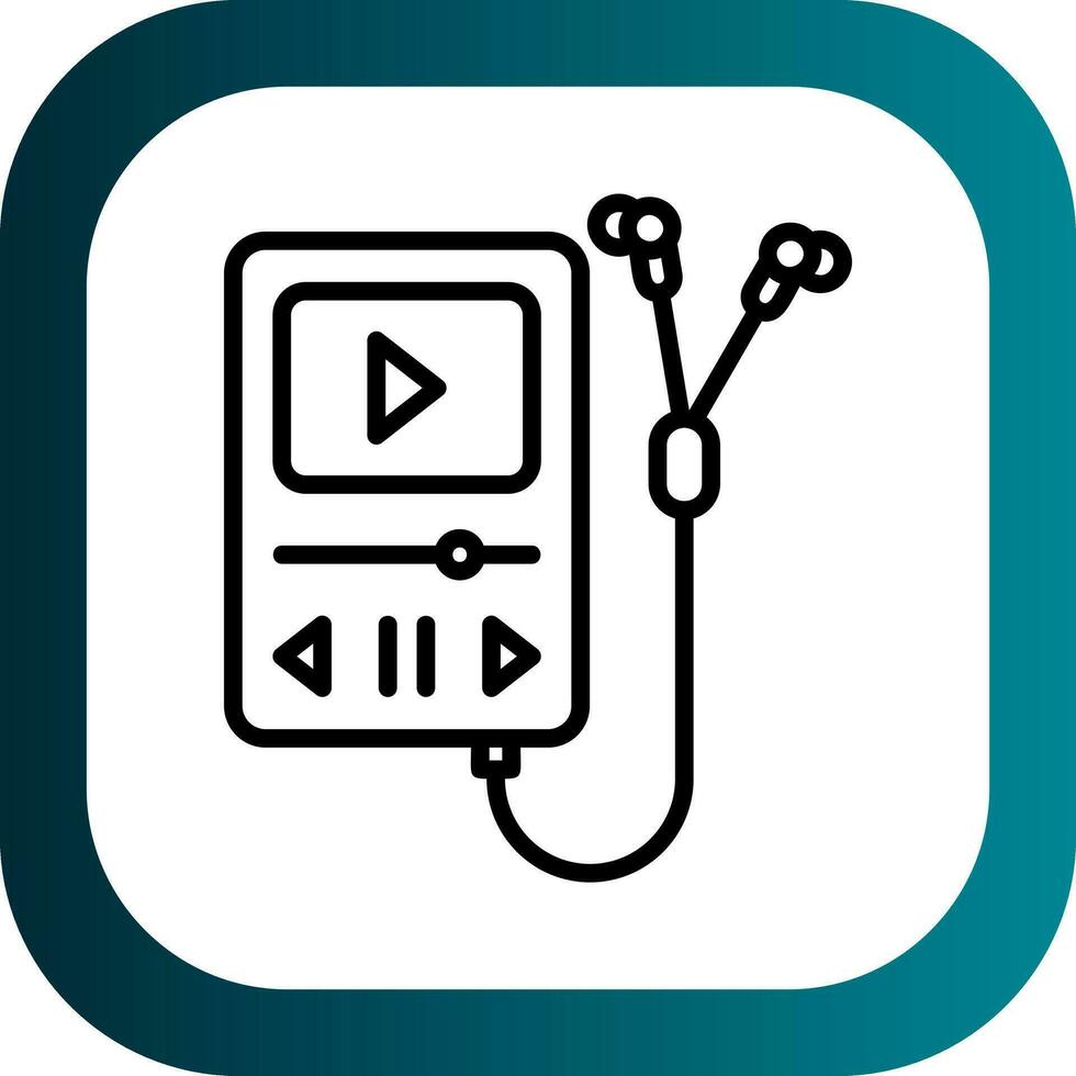 Walkman Vector Icon Design