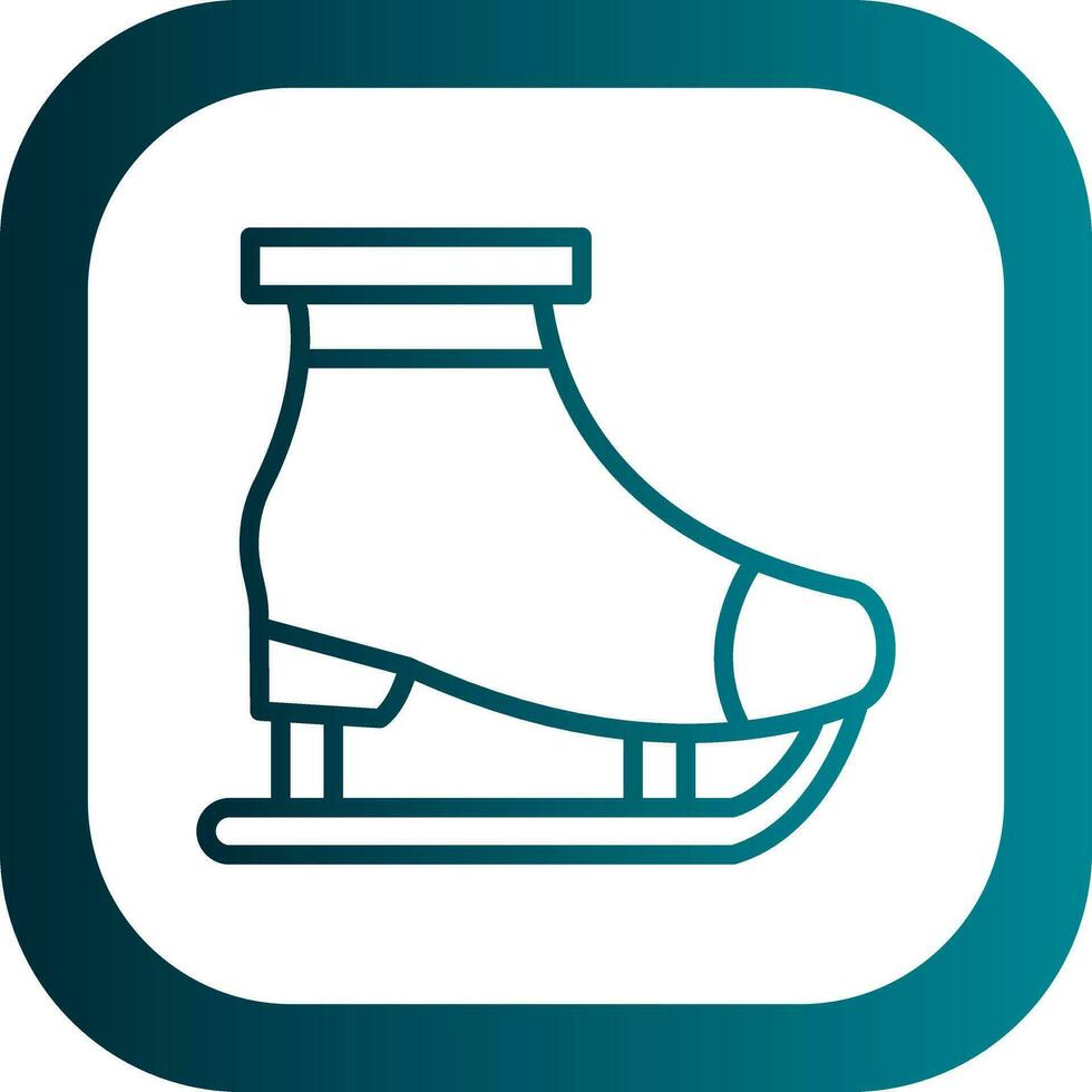 Ice skating Vector Icon Design