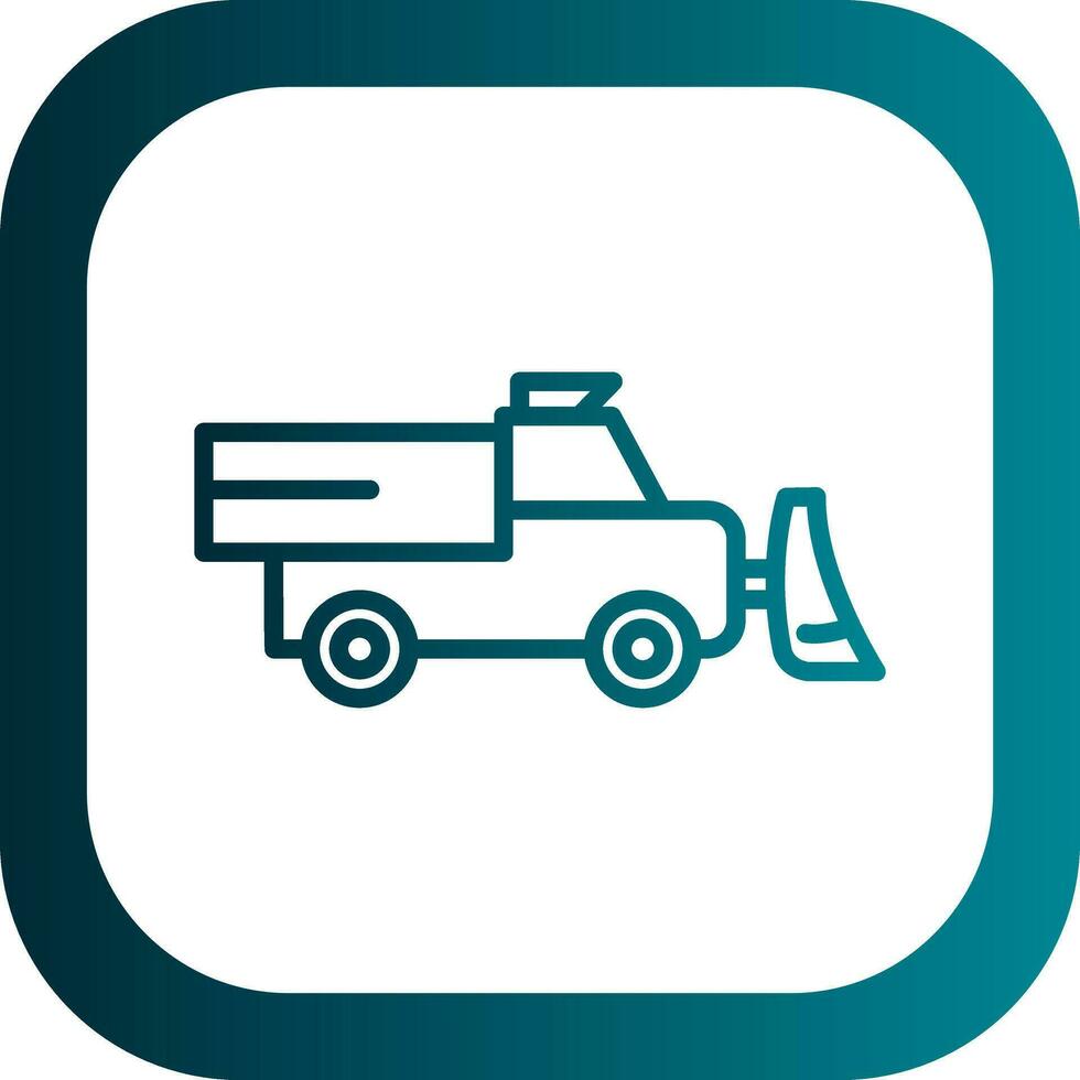 Snowplow Vector Icon Design