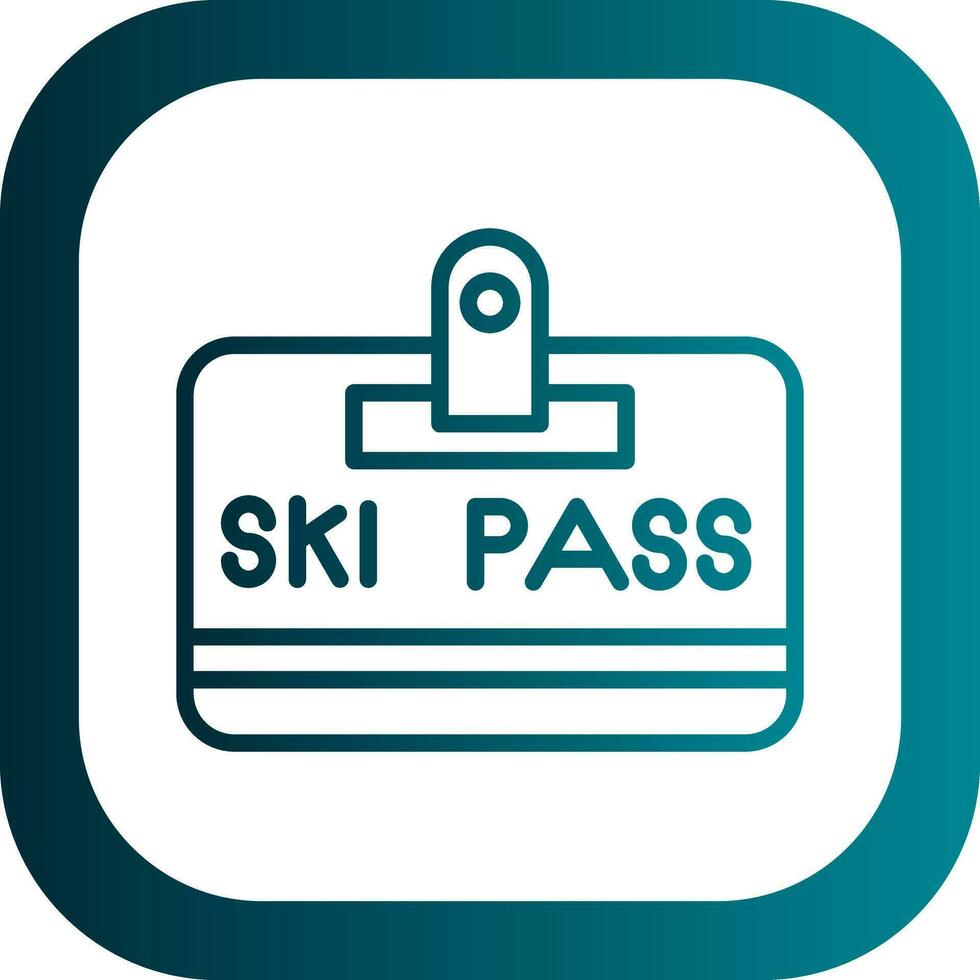 Ski pass Vector Icon Design