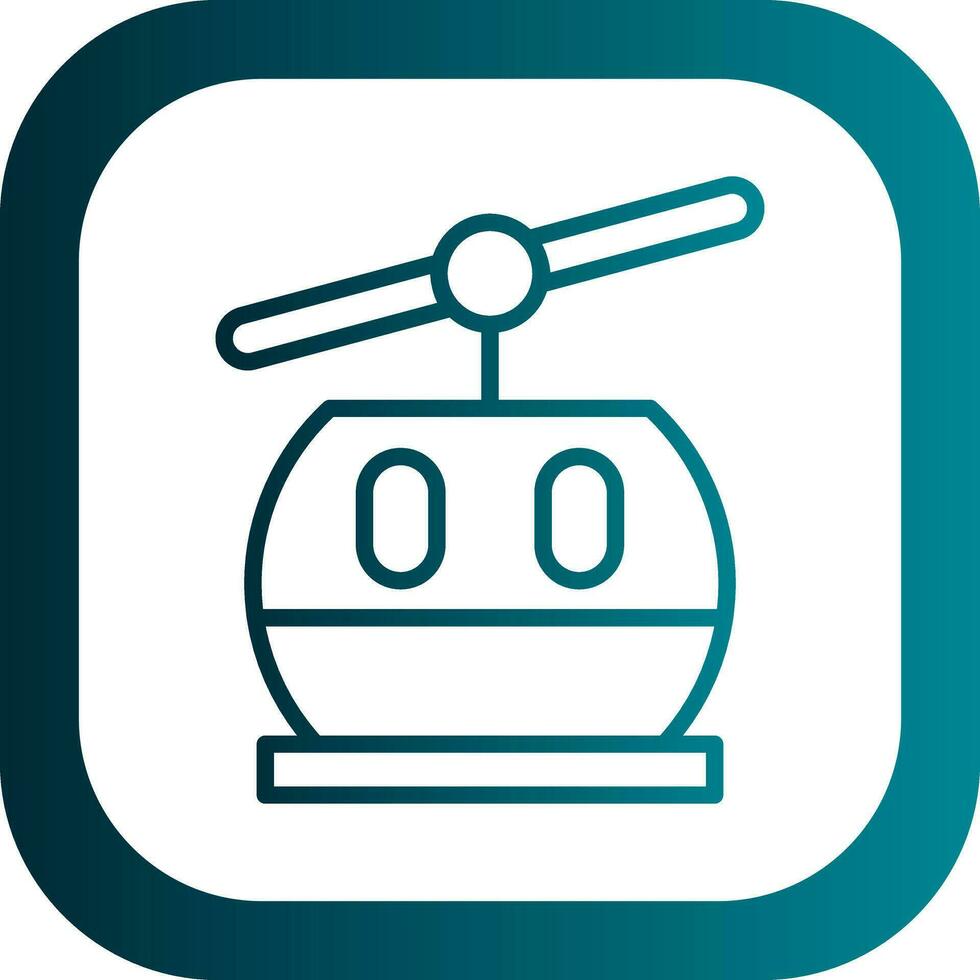 Ski lift Vector Icon Design