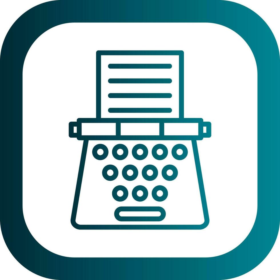 Typewriter Vector Icon Design