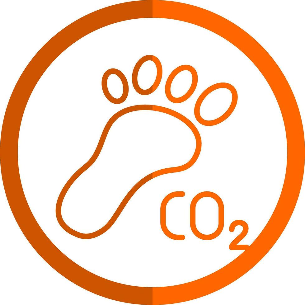 Carbon footprint Vector Icon Design