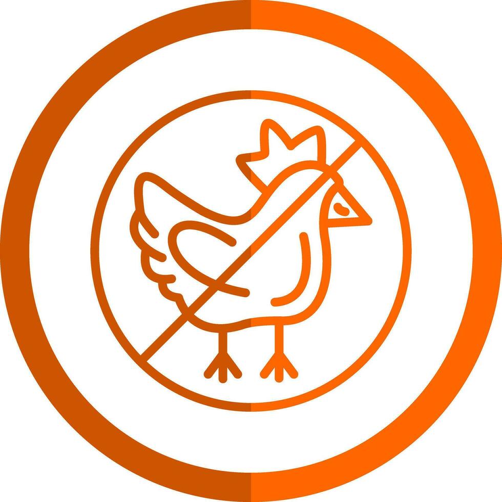 No chicken Vector Icon Design