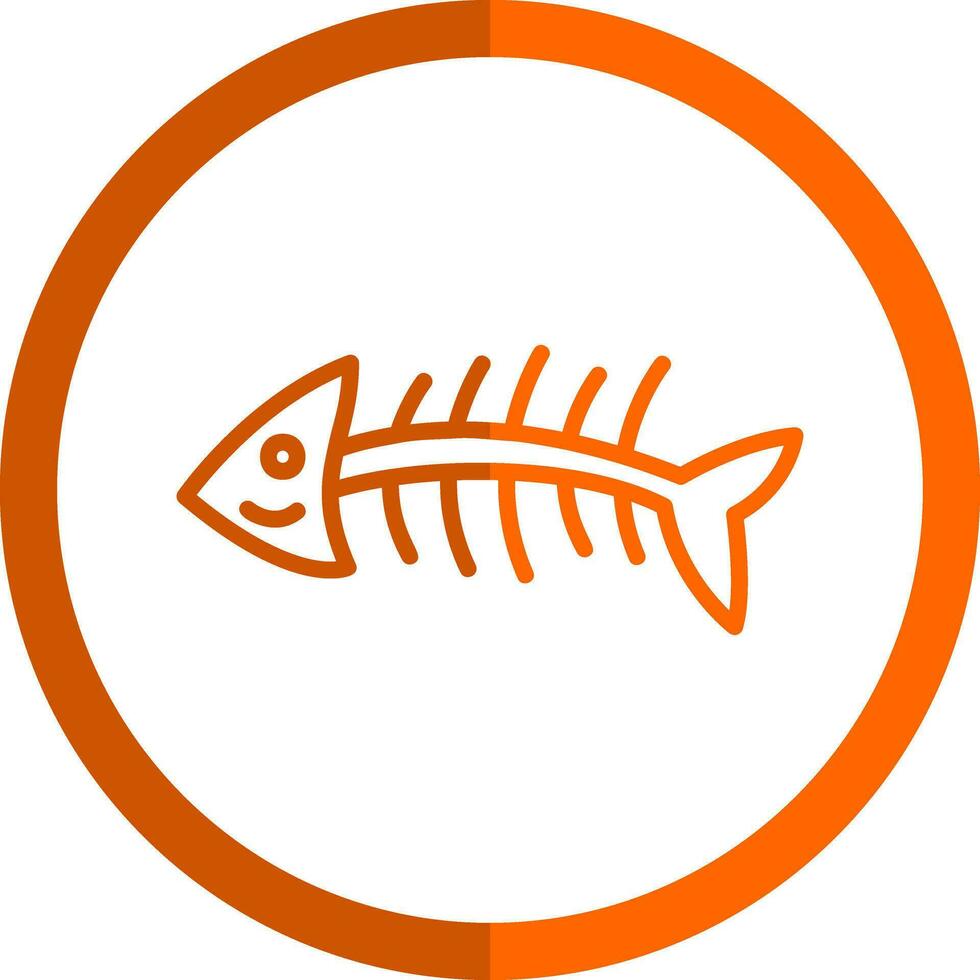 Fishbone Vector Icon Design