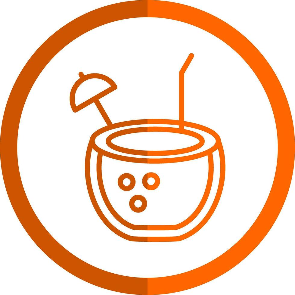 Coconut drink Vector Icon Design