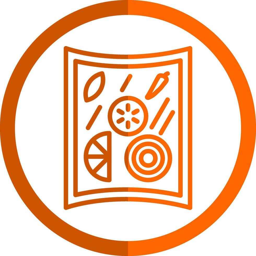 Papaya salad Vector Icon Design