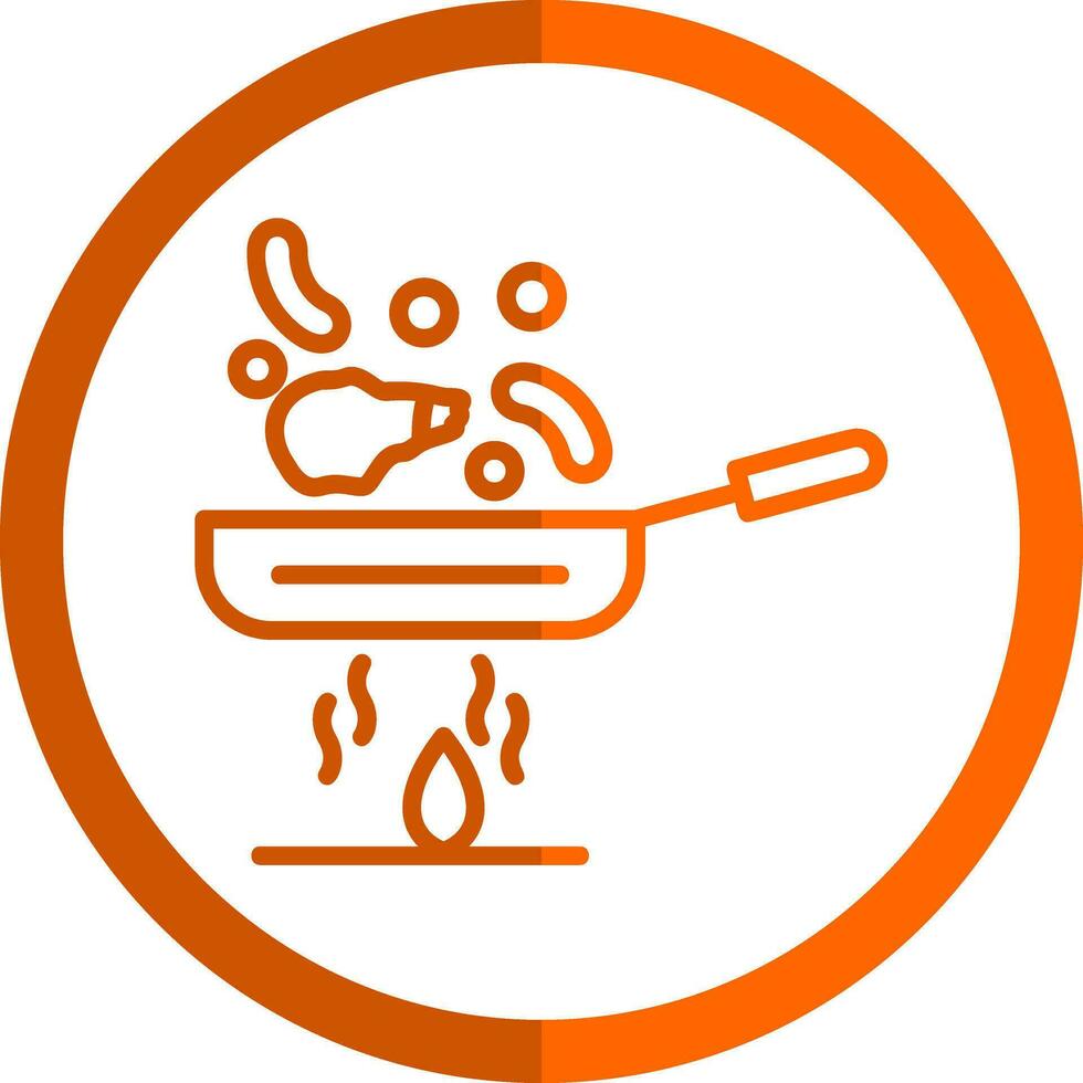 Stir fry Vector Icon Design