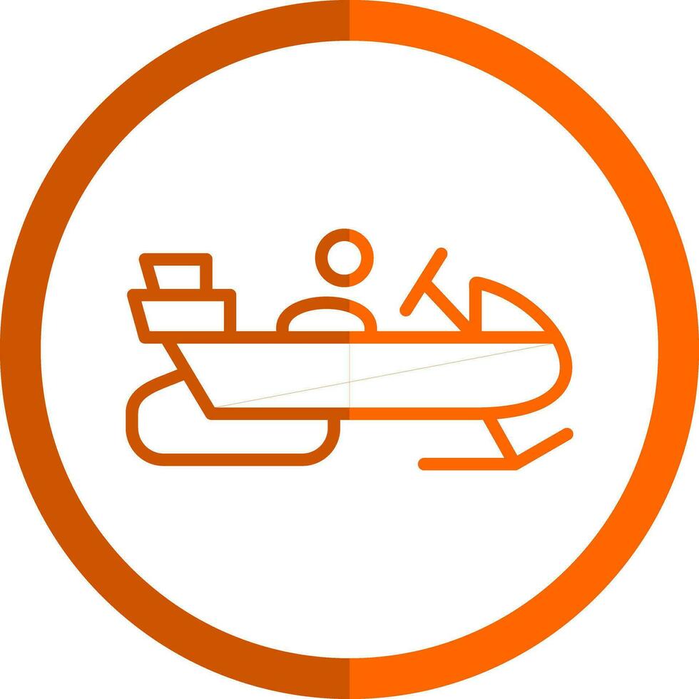 Snowmobile Vector Icon Design