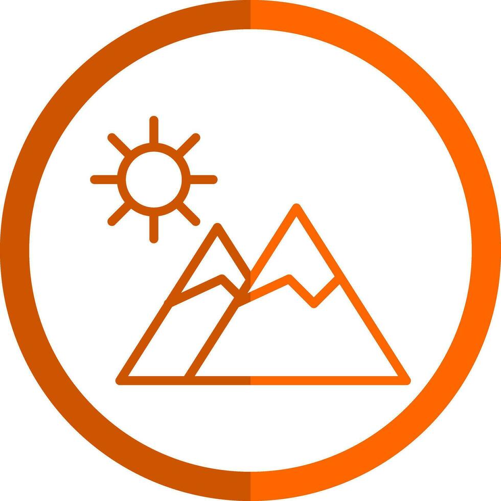 diseño de icono de vector de montañas