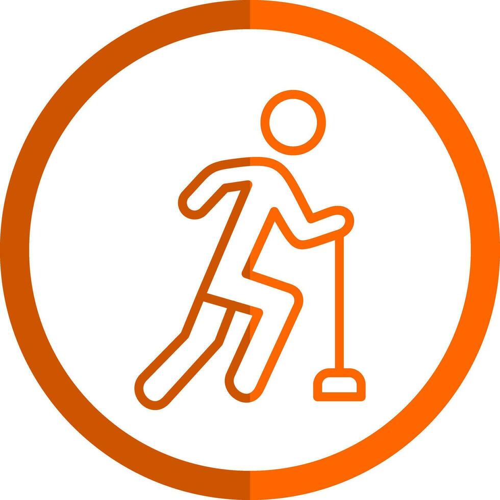 diseño de icono de vector de curling