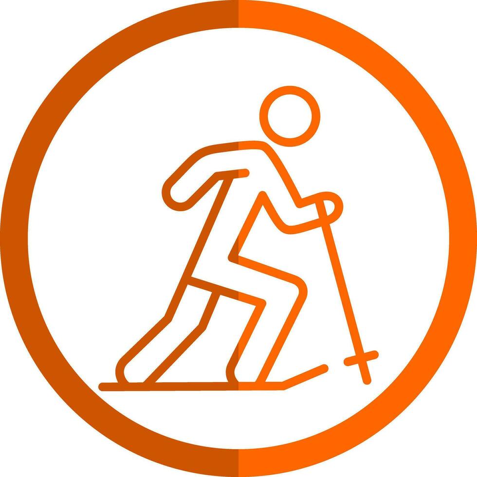 Skier Vector Icon Design