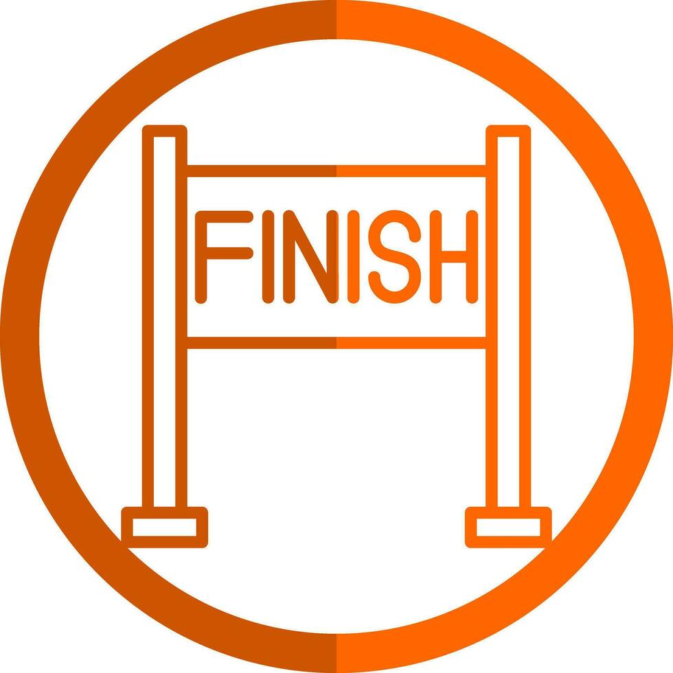 Finish line Vector Icon Design