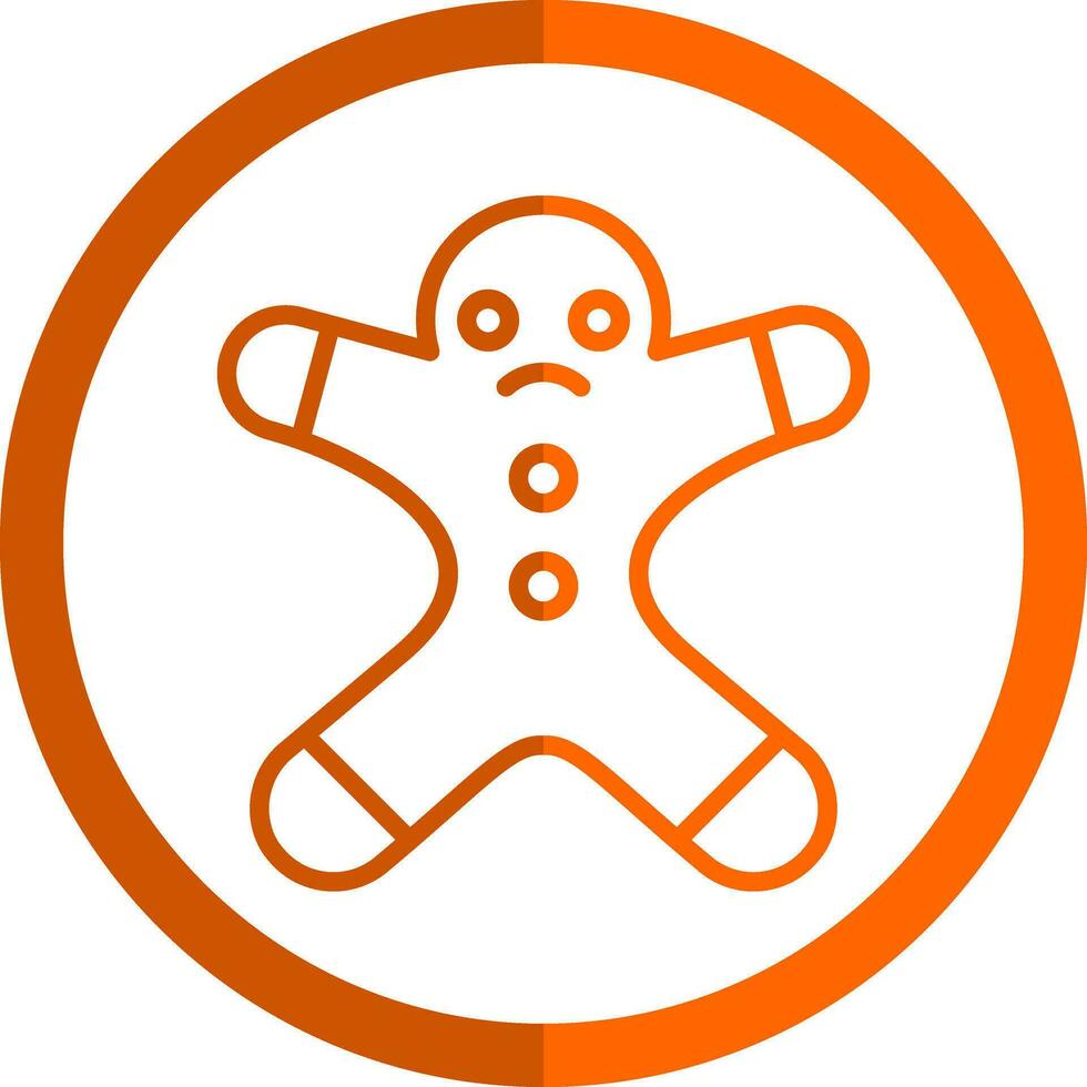 Gingerbread man Vector Icon Design