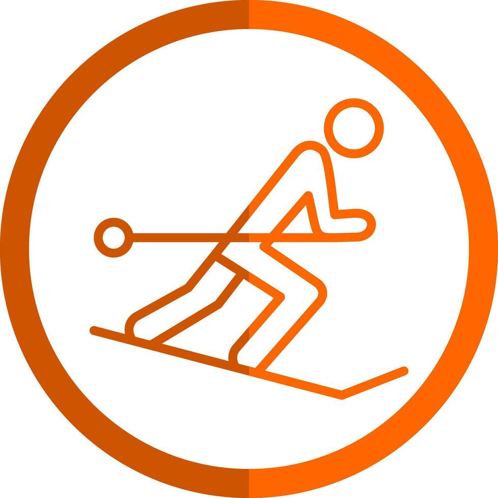 Skiing Vector Icon Design