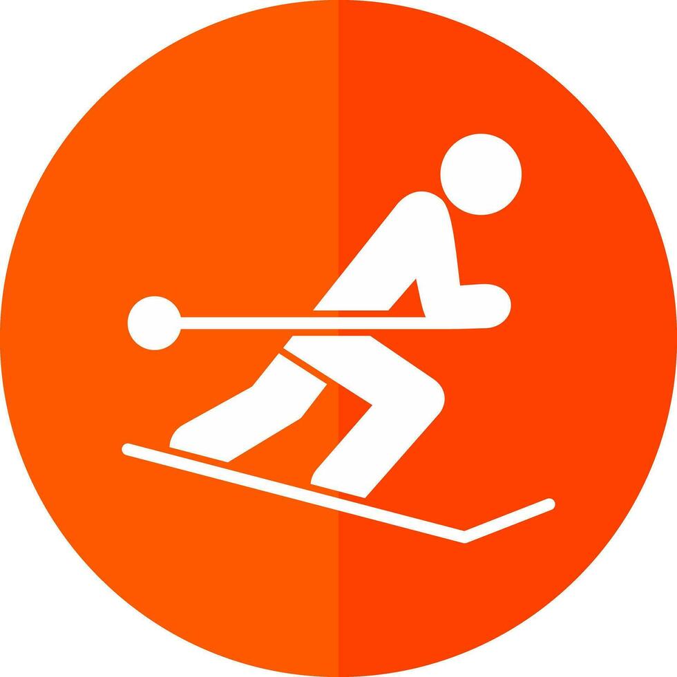 Skiing Vector Icon Design