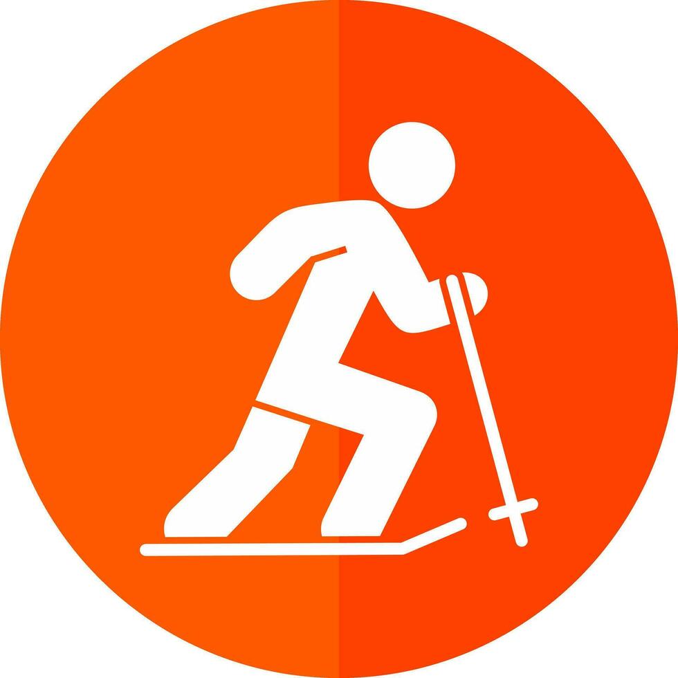 Skier Vector Icon Design